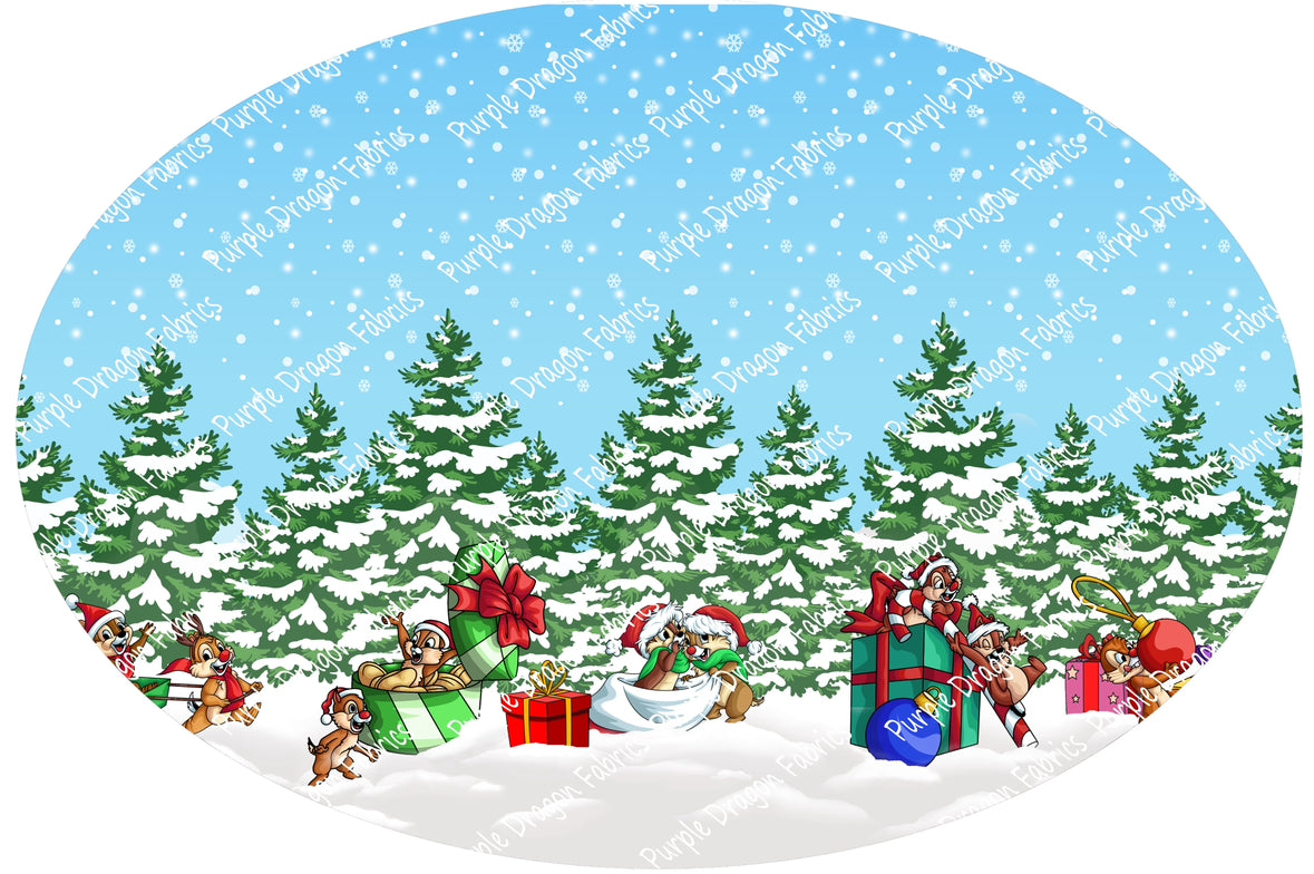 Chipmunk Holiday - DOUBLE BORDER - KNIT