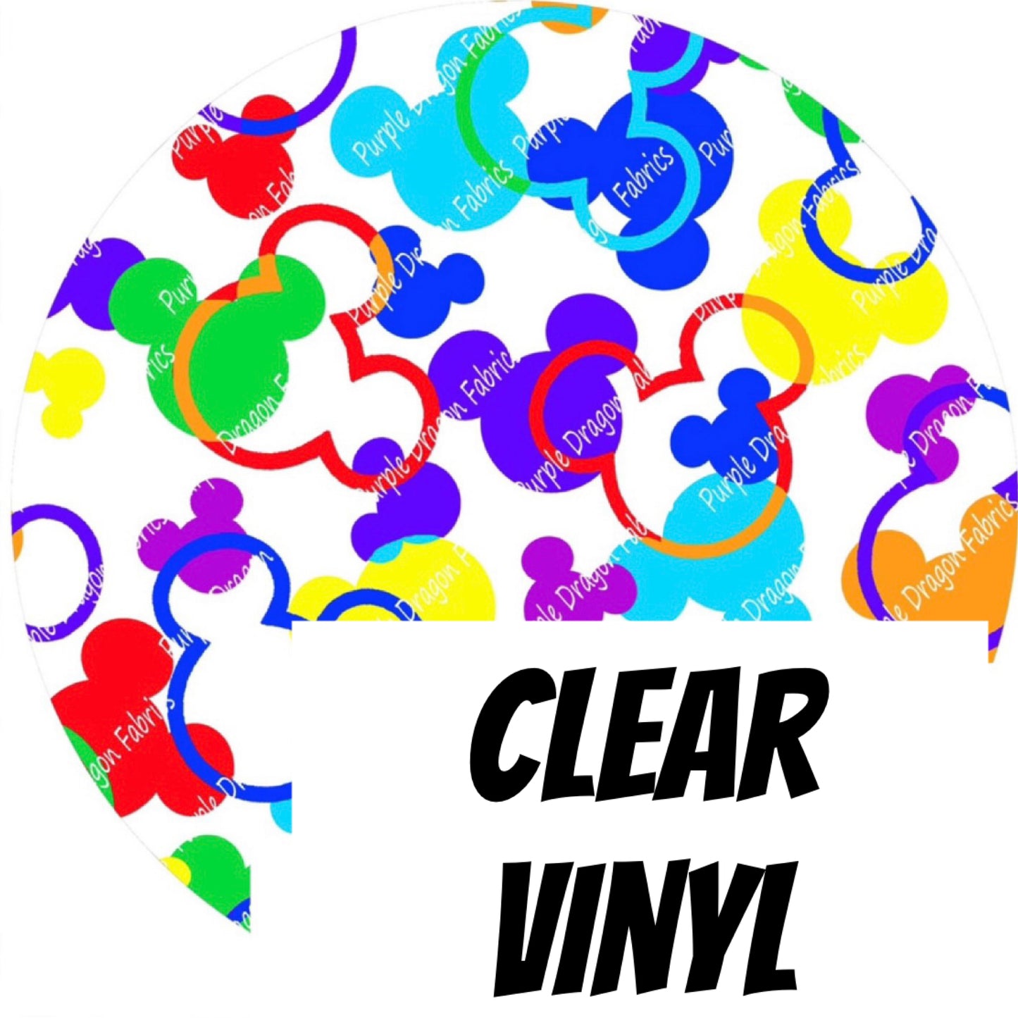 Rainbow-fetti - CLEAR PVC VINYL