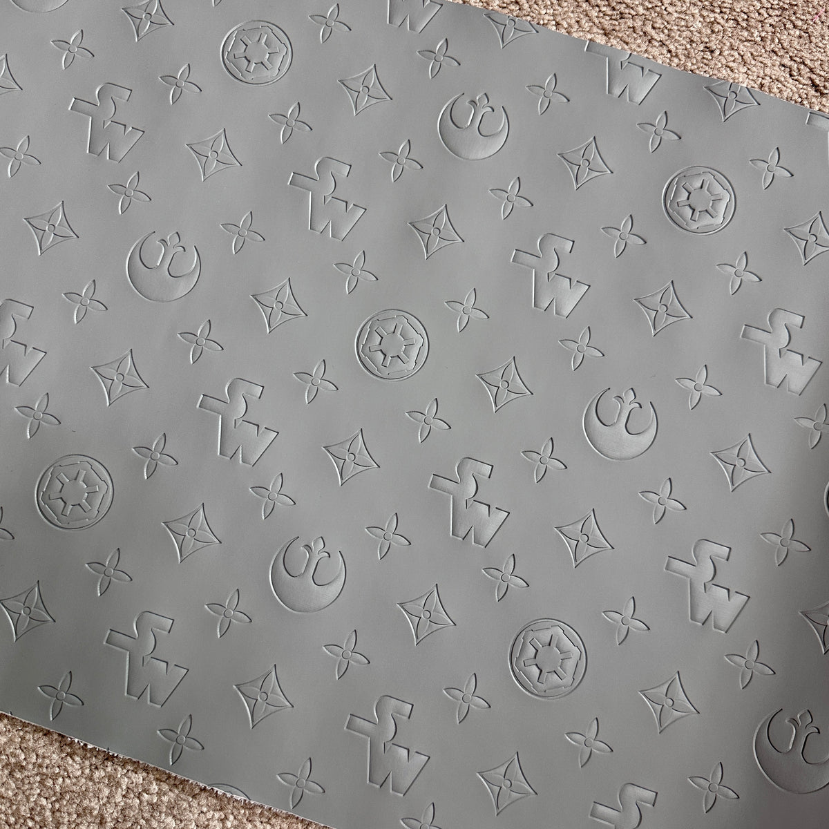 Gray "Galaxy" Smooth Texture - EMBOSSED VINYL