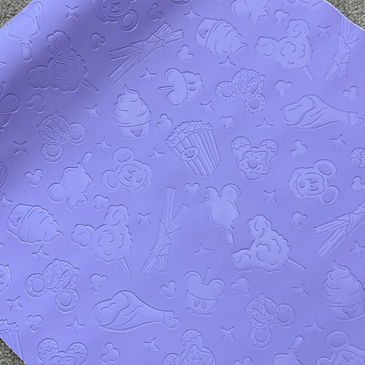 Lavender "Snacks" Smooth Texture - EMBOSSED VINYL