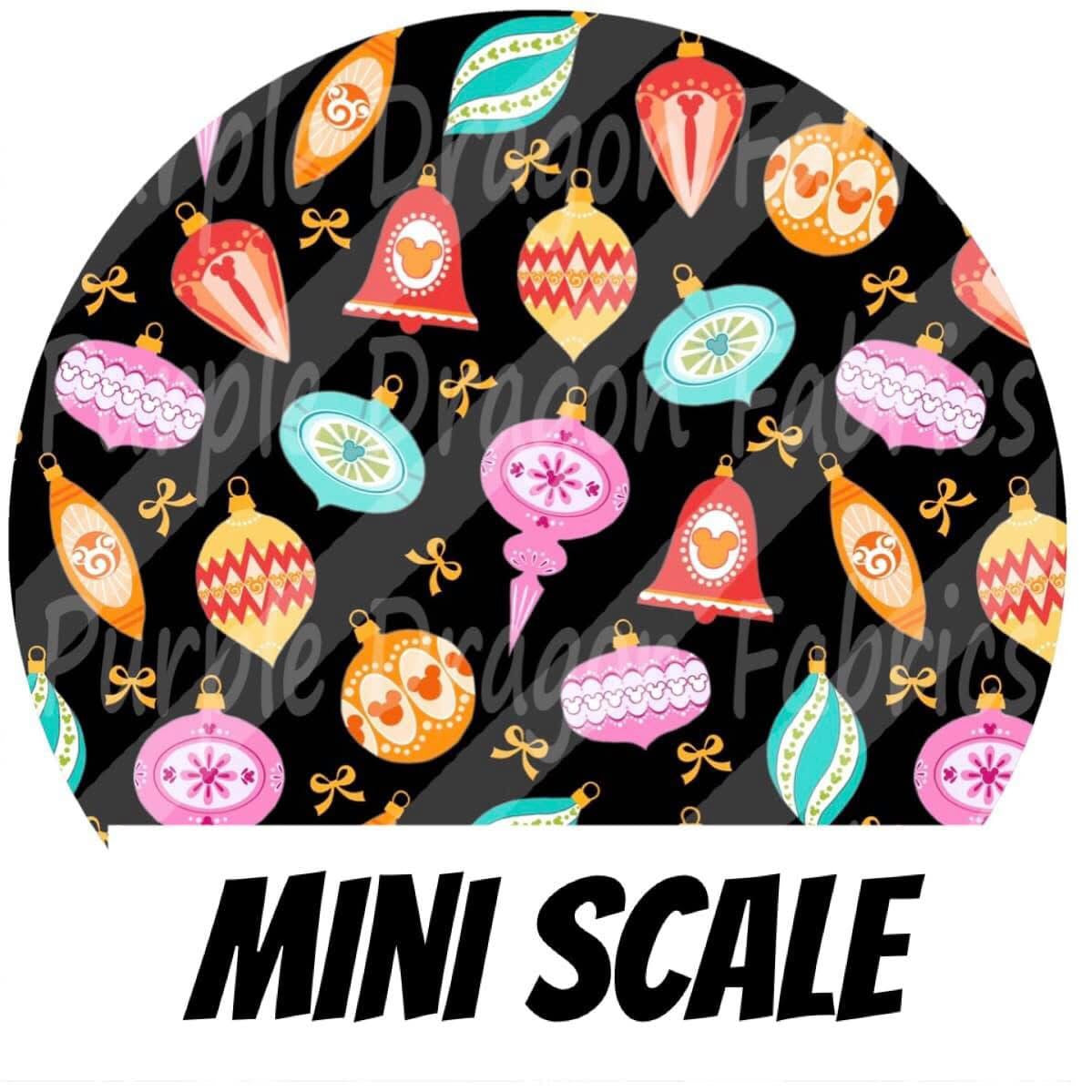 Retro Ornaments - Black (MINI) - KNIT