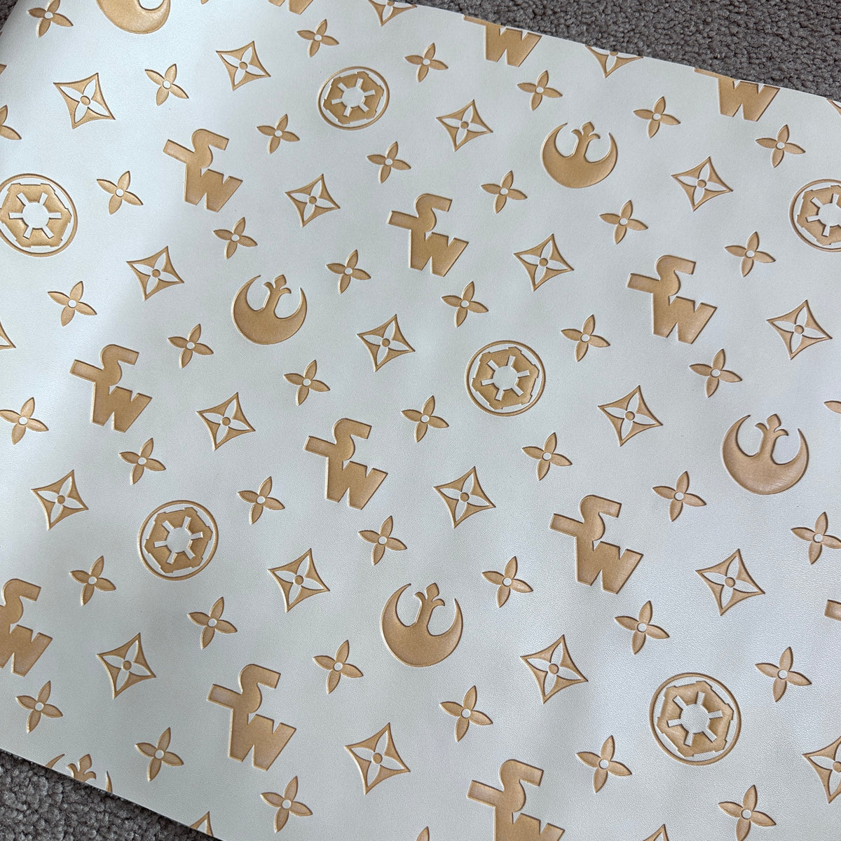 Cream/Gold "Galaxy" Smooth Texture - EMBOSSED VINYL