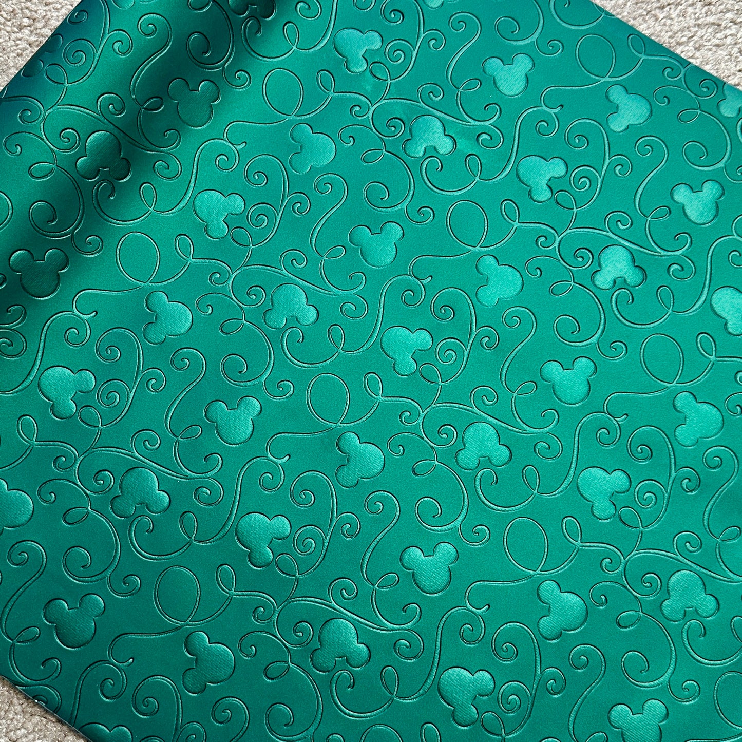 Pearl Emerald Green "Mouse Swirl" Smooth Texture - EMBOSSED VINYL