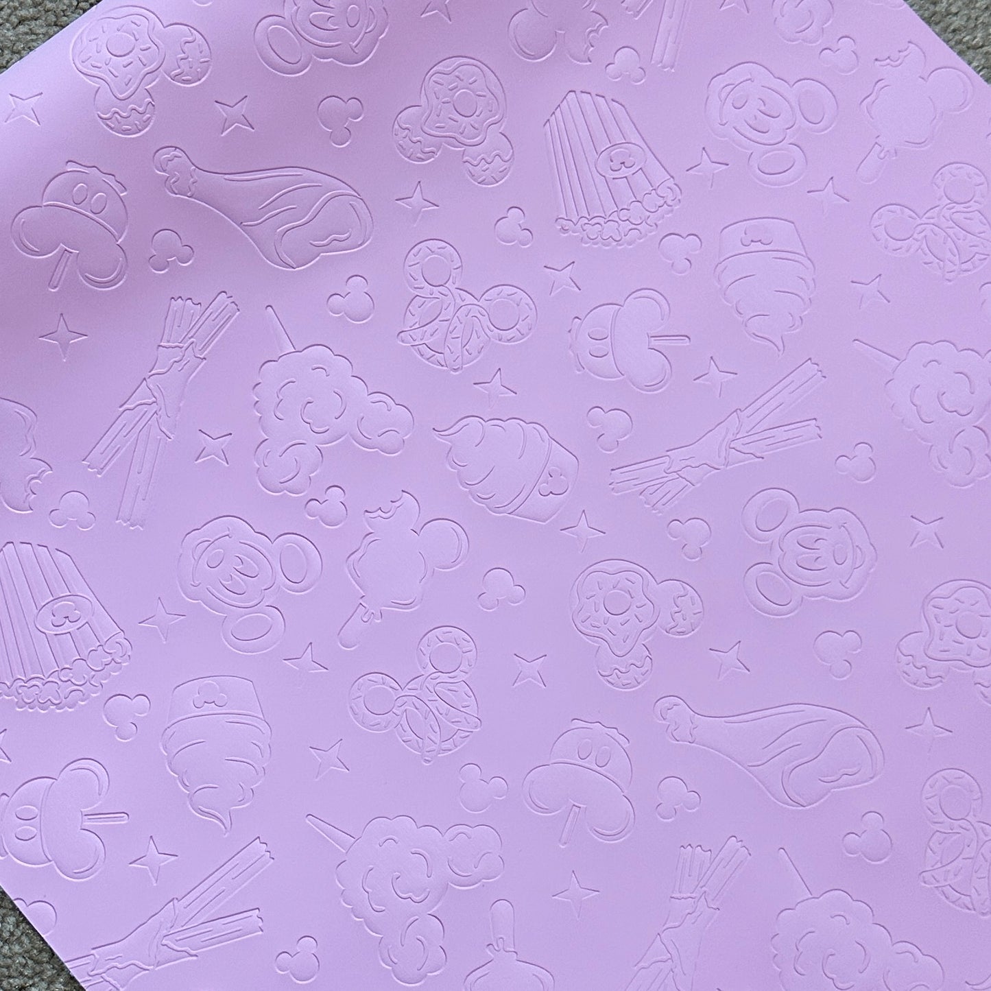 Light Pink "Snacks" Smooth Texture - EMBOSSED VINYL