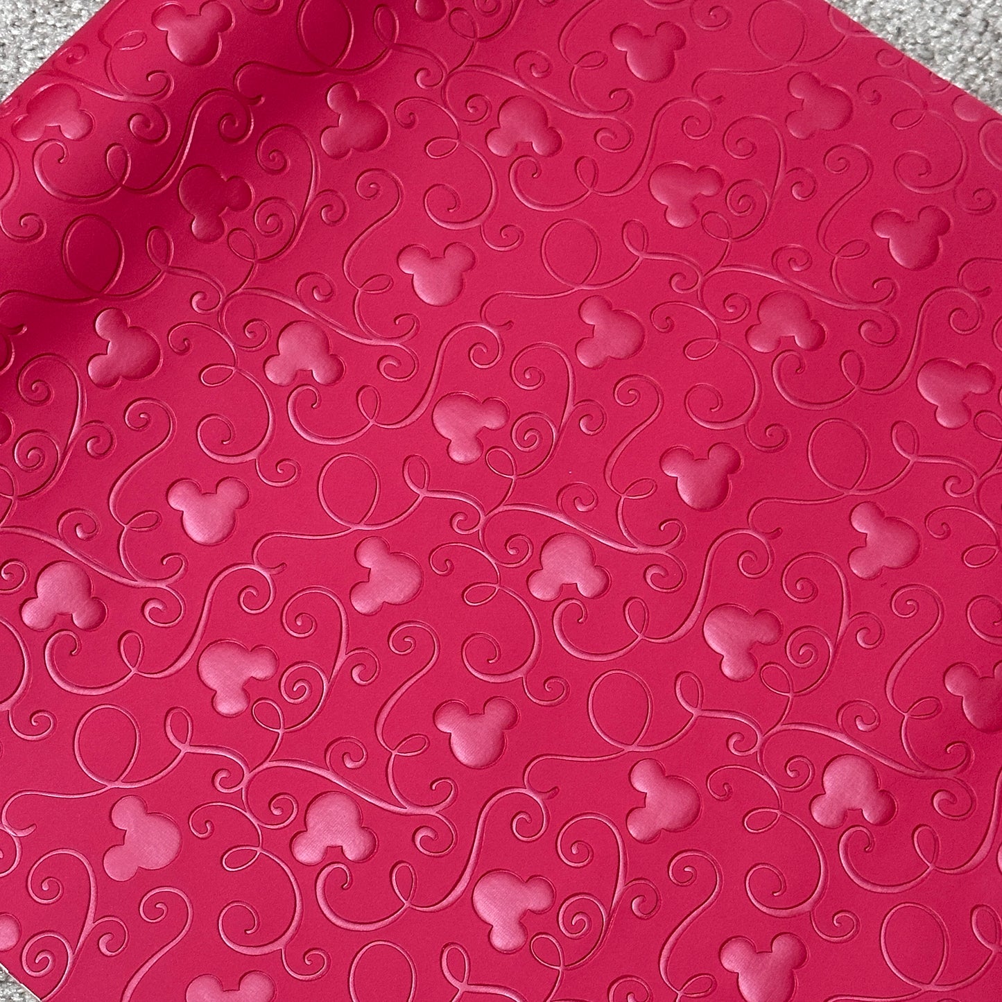 Rose Red "Mouse Swirl" Smooth Texture - EMBOSSED VINYL