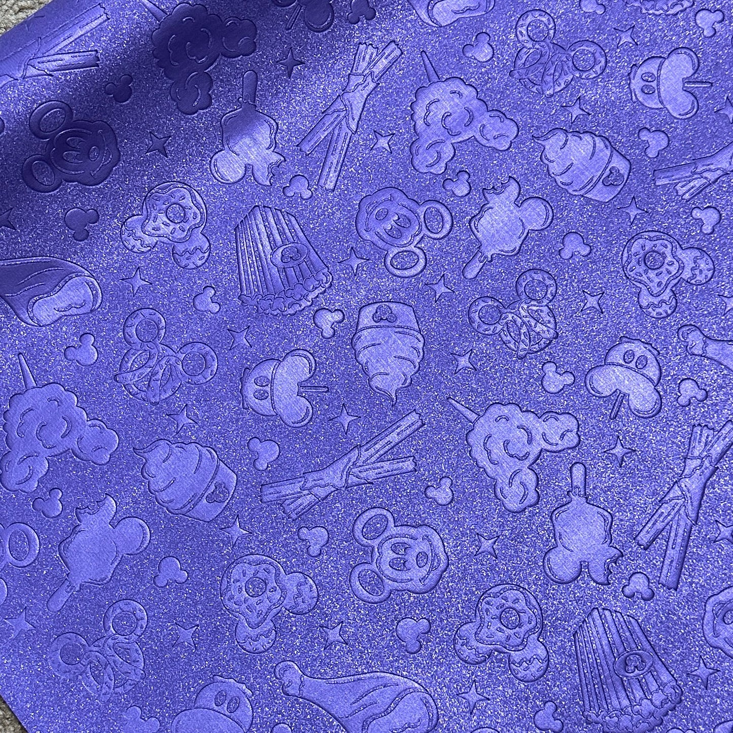 Purple Sparkle "Snacks" Smooth Texture - EMBOSSED VINYL
