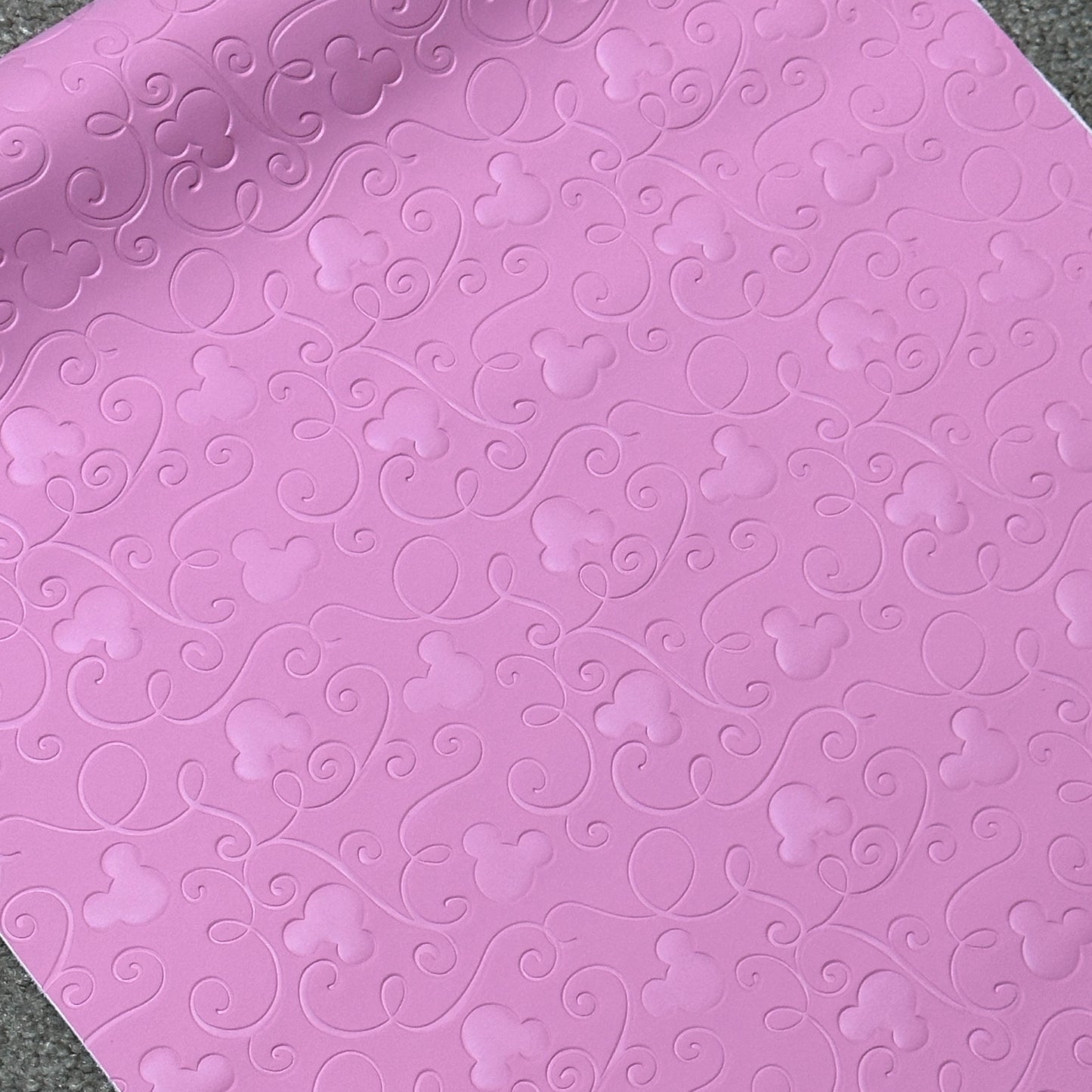 Cherry Blossom Pink "Mouse Swirl" Smooth Texture - EMBOSSED VINYL