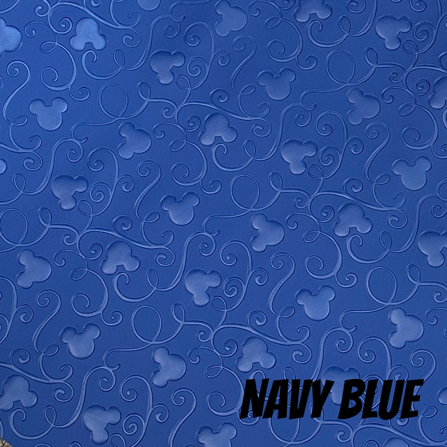 Navy Blue "Mouse Swirl" Smooth Texture - EMBOSSED VINYL