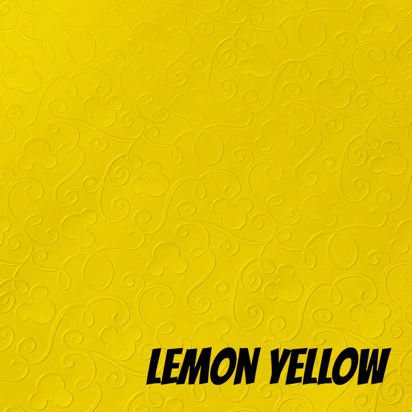 Lemon Yellow "Mouse Swirl" Smooth Texture - EMBOSSED VINYL