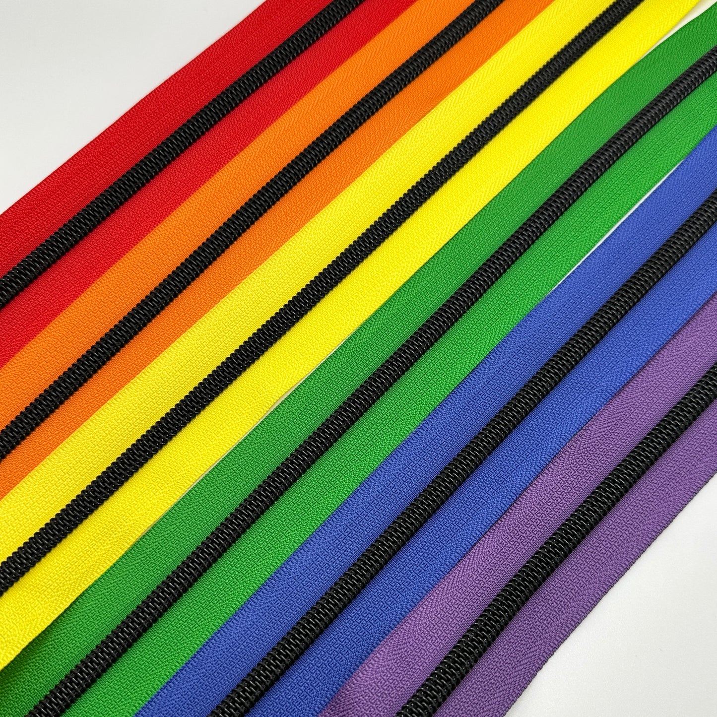 Bright Bundle w/ Matte Black coil - 12 yards total - Zipper Tape