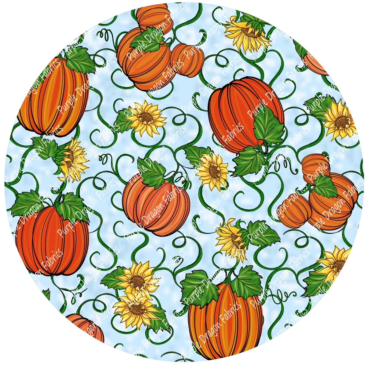 Pumpkin Patch (BLUE) - WOVEN