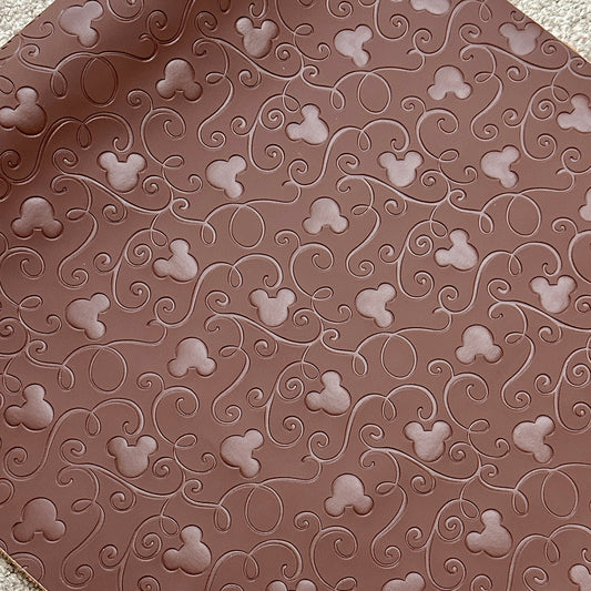 Milk Chocolate "Mouse Swirl" Smooth Texture - EMBOSSED VINYL