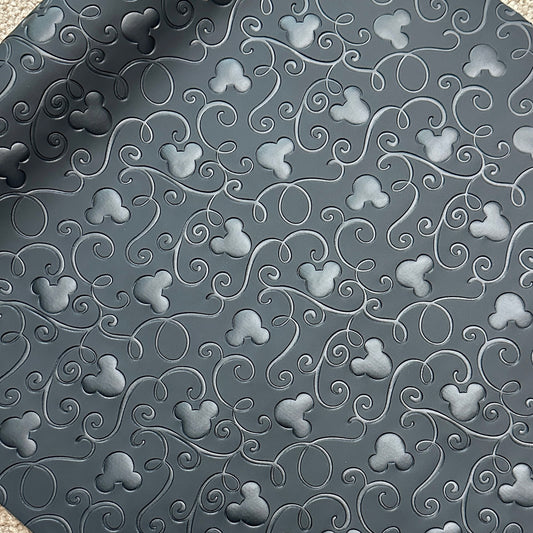 Matte Black "Mouse Swirl" Smooth Texture - EMBOSSED VINYL