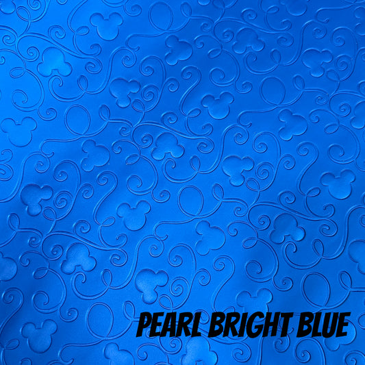 Pearl Bright Blue "Mouse Swirl" Smooth Texture - EMBOSSED VINYL