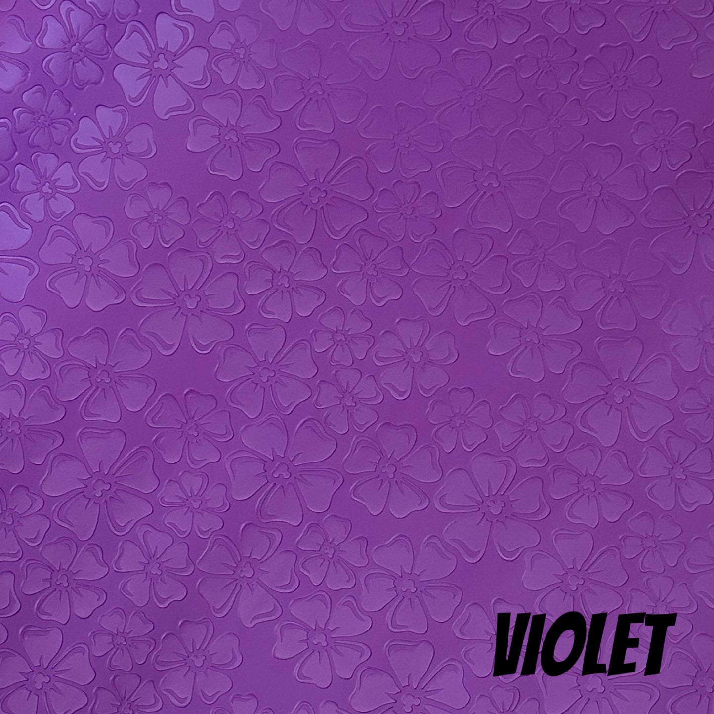 Violet "Floral" Smooth Texture - EMBOSSED VINYL