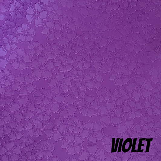 Violet "Floral" Smooth Texture - EMBOSSED VINYL