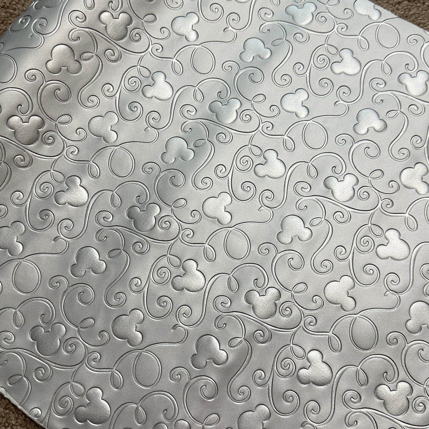 Pearl Silver "Mouse Swirl" Smooth Texture - EMBOSSED VINYL
