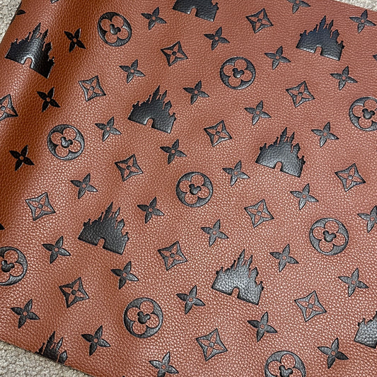 Brown Two-tone "Castle" Pebble Texture - EMBOSSED VINYL
