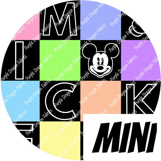 Mouse Check (MINI) - Rainbow - WATER RESISTANT CANVAS