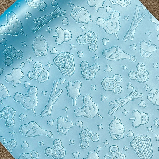* PRE-ORDER - Pearl Light Blue Smooth "Snacks" - EMBOSSED VINYL
