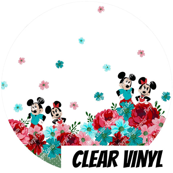 Cabbage Rose BORDER - CLEAR VINYL