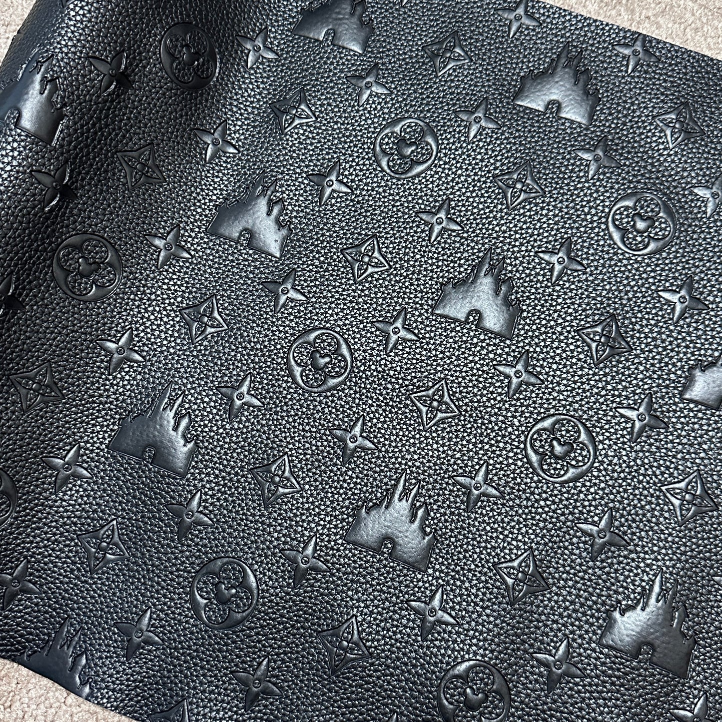 Black "Castle" Pebble Texture - EMBOSSED VINYL