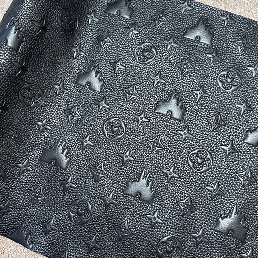Black "Castle" Pebble Texture - EMBOSSED VINYL