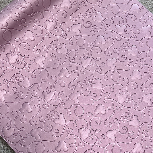 Pearl Pink "Mouse Swirl" Smooth Texture - EMBOSSED VINYL