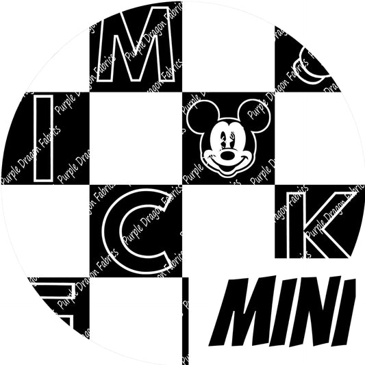 Mouse Check (MINI) - B/W - WATER RESISTANT CANVAS