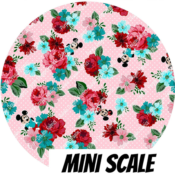 Cabbage Rose Mouse (Mini) - PINK - VINYL