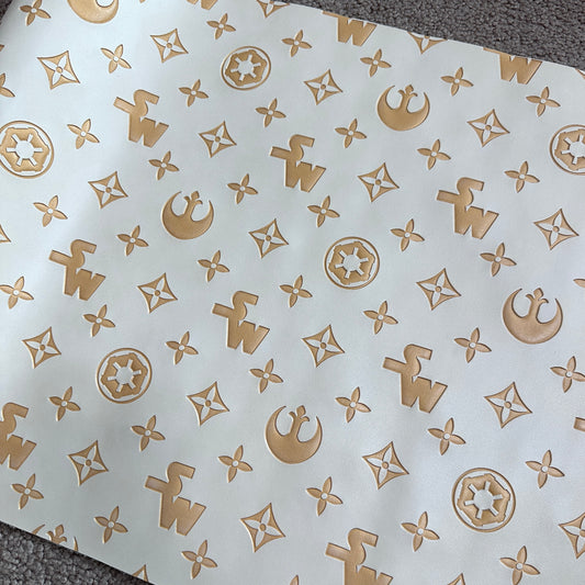 Cream/Gold "Galaxy" Smooth Texture - EMBOSSED VINYL