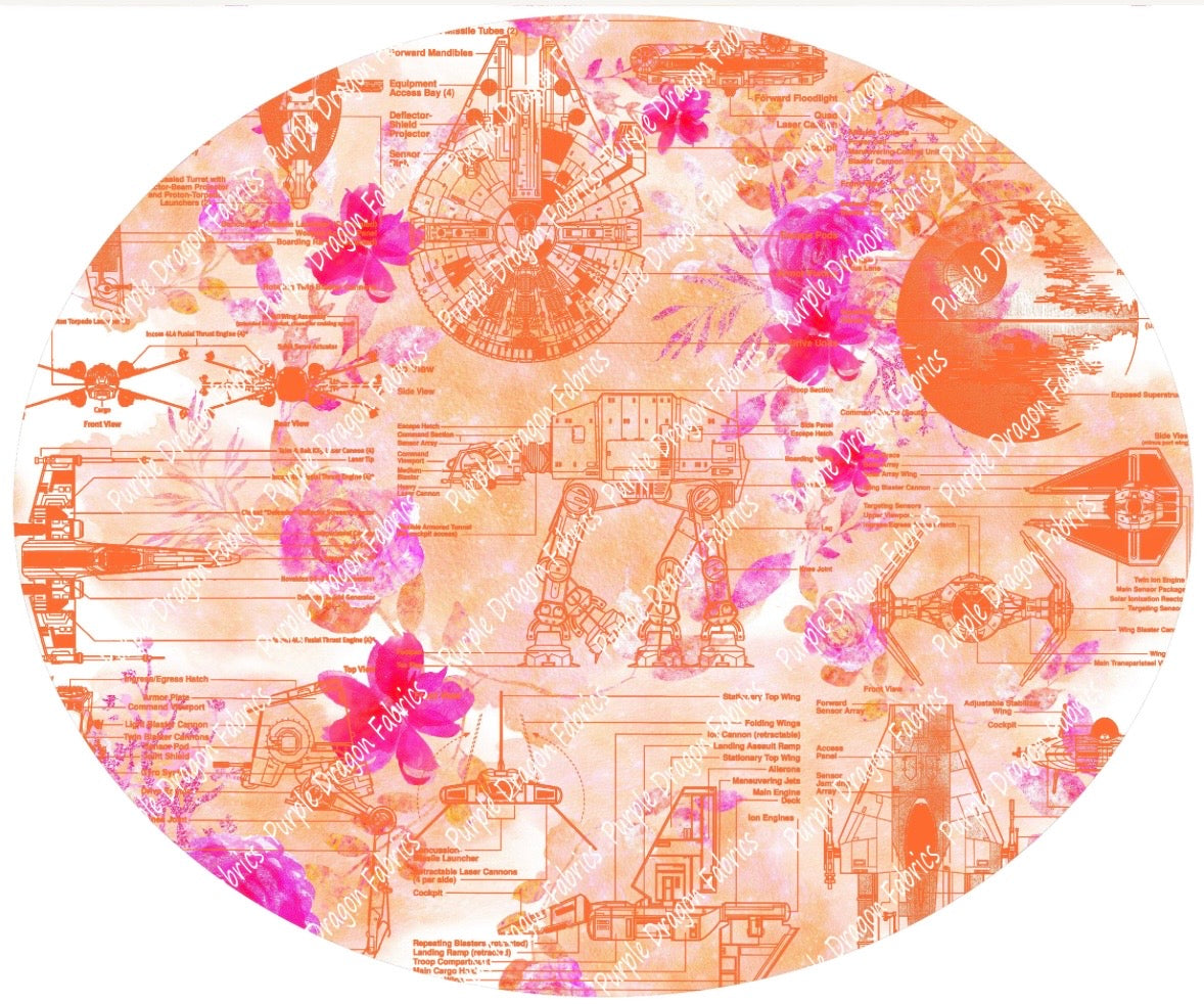 Floral Schematics (Orange)