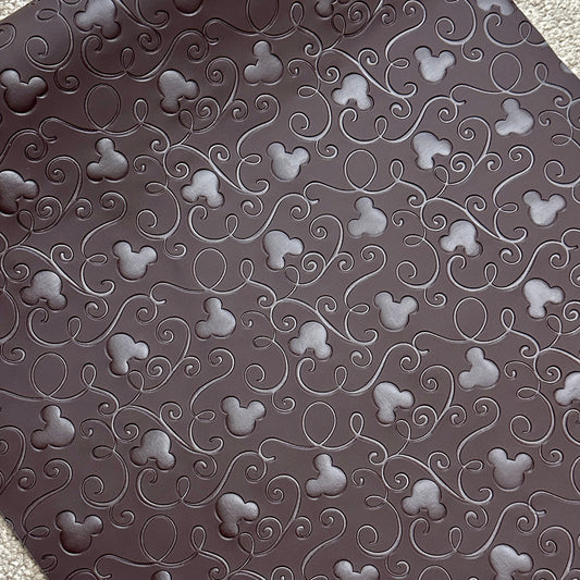 Dark Chocolate "Mouse Swirl" Smooth Texture - EMBOSSED VINYL