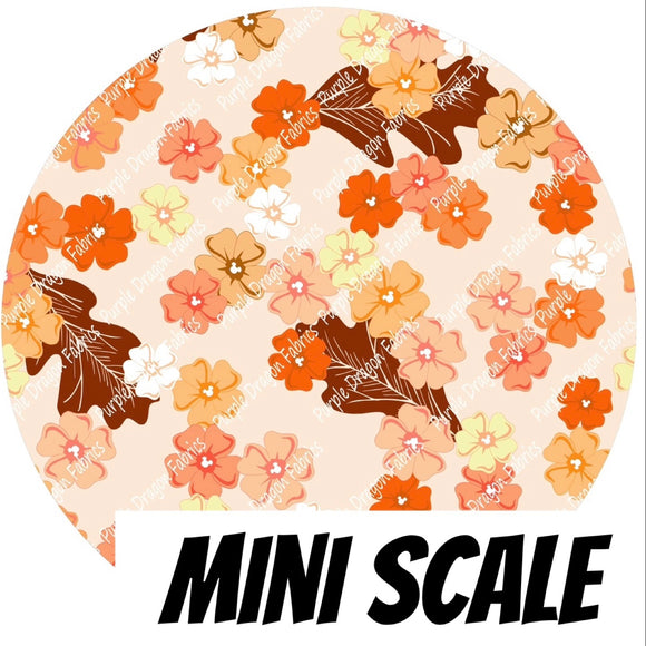 Floral Friends - Chipmunks Floral Coordinate (Mini Scale) - WOVEN