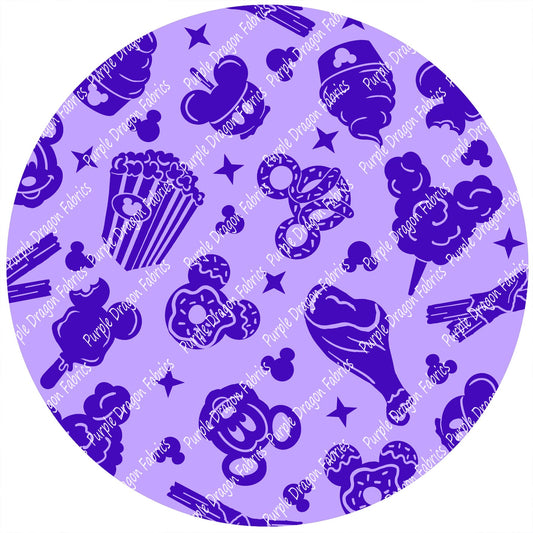 Magical Snacks - PURPLE - WATER RESISTANT CANVAS