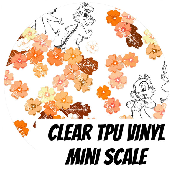 Floral Friends - Chipmunks (Mini Scale) - CLEAR TPU VINYL