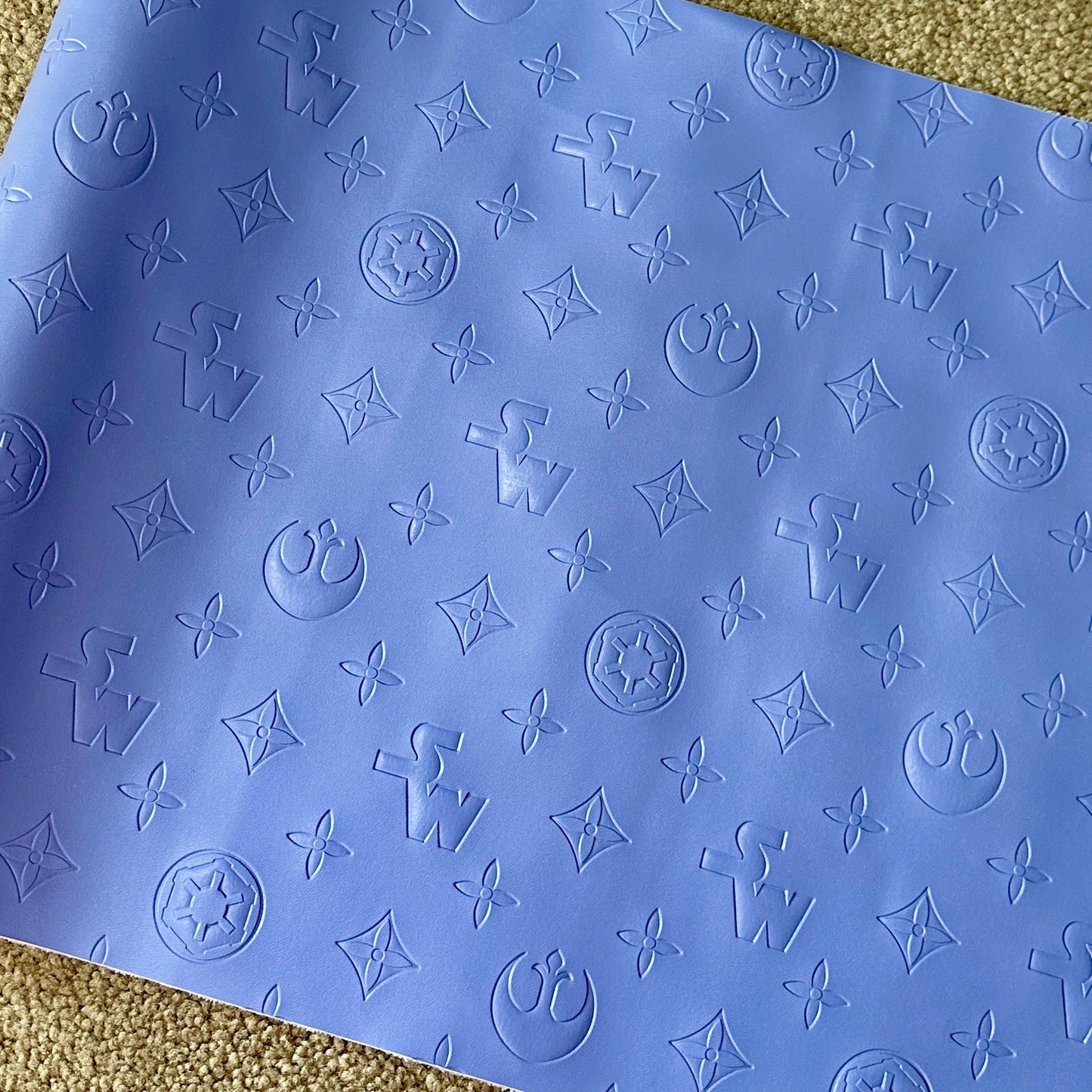 Periwinkle Smooth "Galaxy" - EMBOSSED VINYL