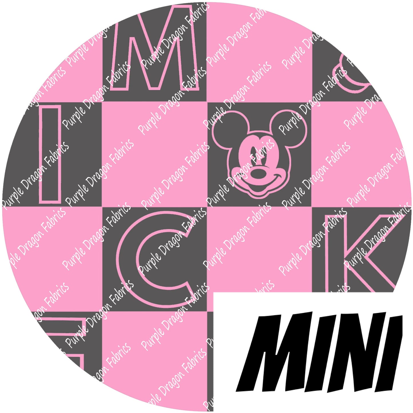 Mouse Check (MINI) - Pink - WOVEN