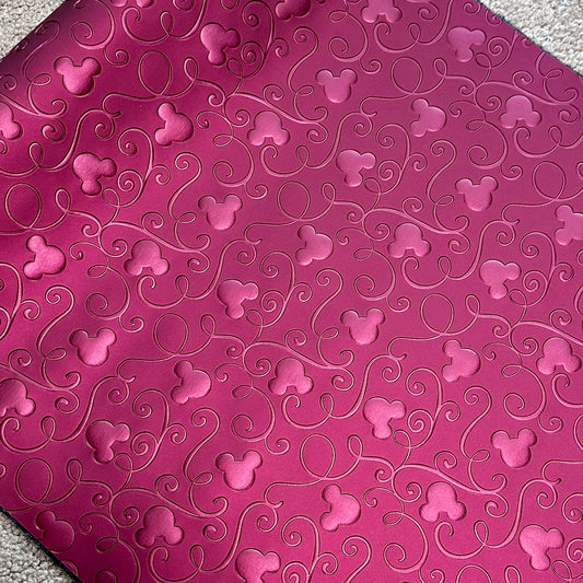 Pearl Burgundy "Mouse Swirl" Smooth Texture - EMBOSSED VINYL