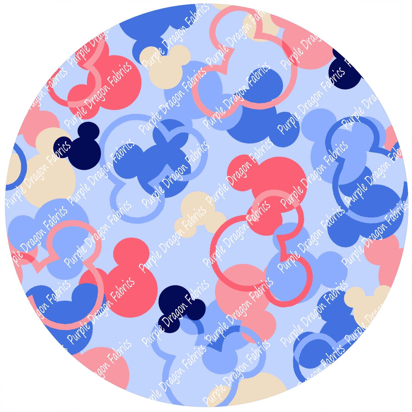 Mouse Damask-fetti (BLUE) - VINYL