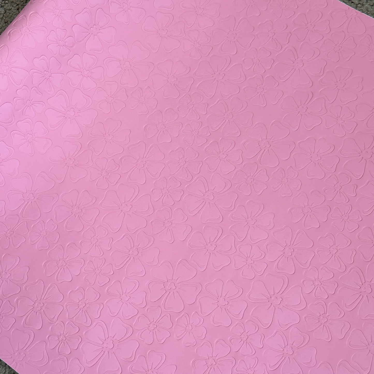Cherry Blossom Pink "Floral" Smooth Texture - EMBOSSED VINYL