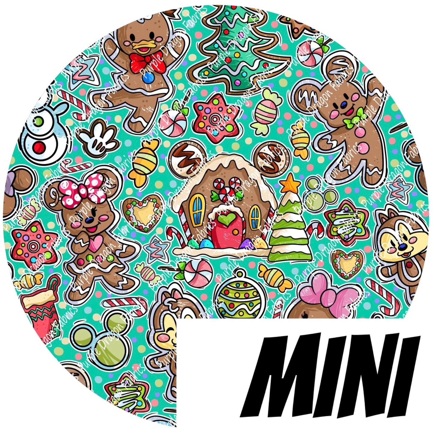 CMIYC Gingerbread - Aqua (MINI) - WATER RESISTANT CANVAS
