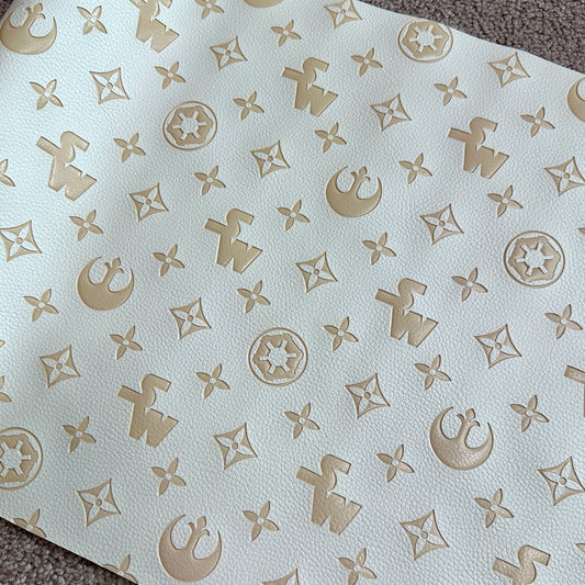 Cream Two-tone "Galaxy" Pebble Texture - EMBOSSED VINYL