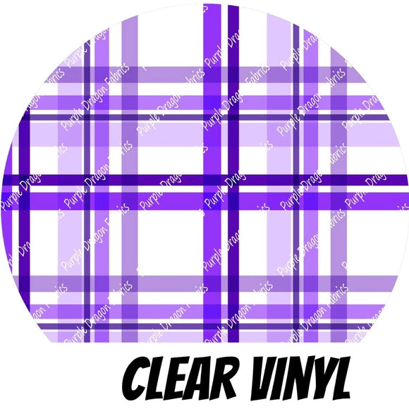 Floral Friends - Fig Plaid - CLEAR VINYL