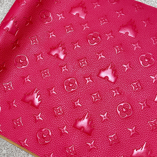 Red "Castle" Pebble Texture - EMBOSSED VINYL