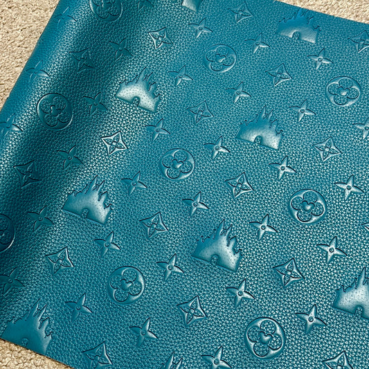 Teal "Castle" Pebble Texture - EMBOSSED VINYL