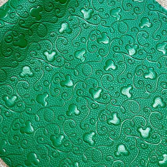 Green "Mouse Swirl" Pebble Texture - EMBOSSED VINYL