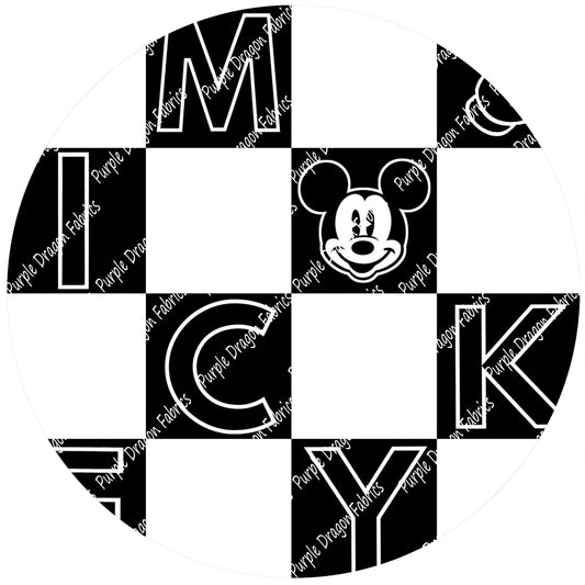 Mouse Check - B/W - WATER RESISTANT CANVAS