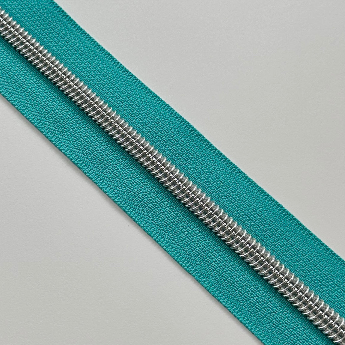 Turquoise w/ nickel coil - 3 yards - Zipper Tape