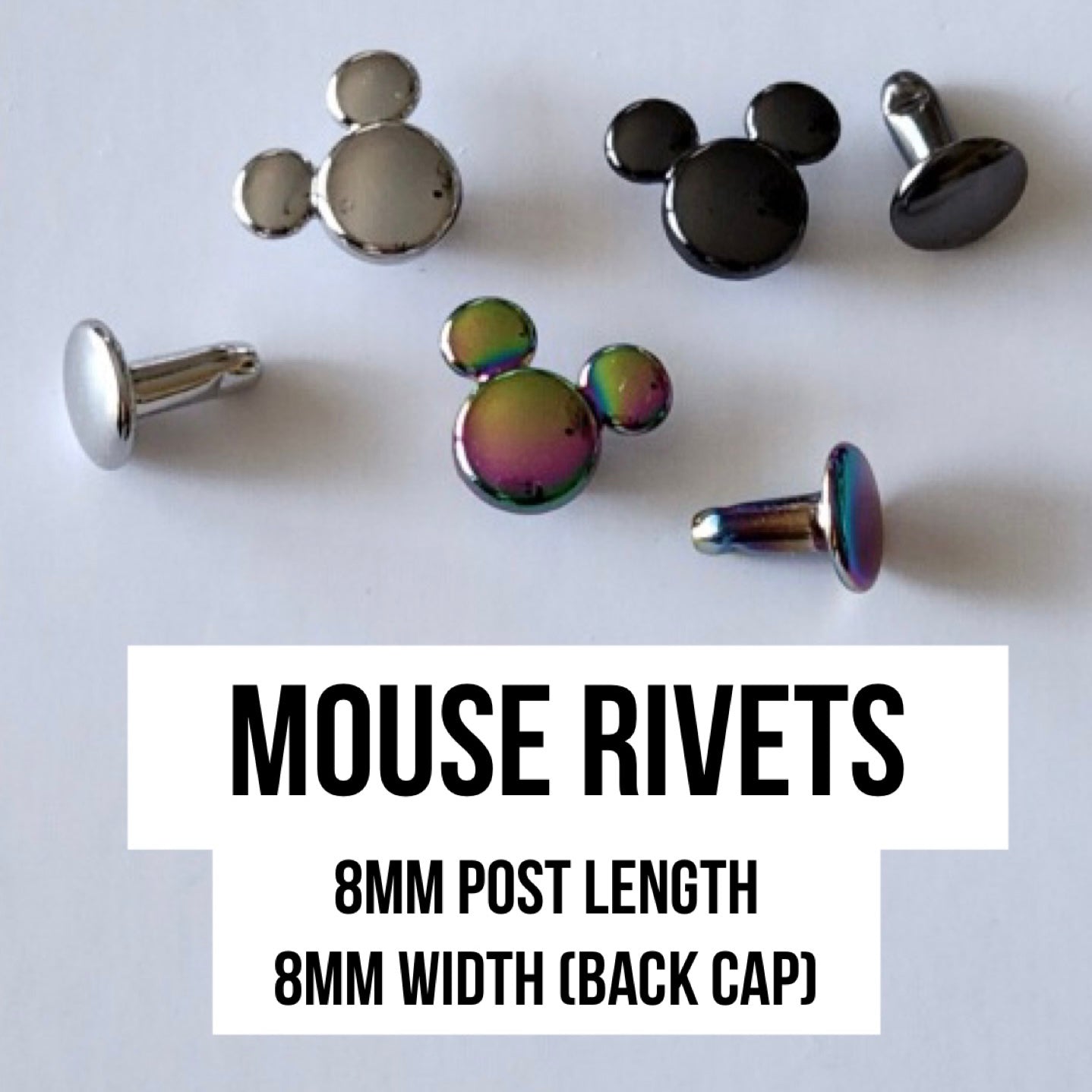 Mouse Rivets - pack of 10 sets